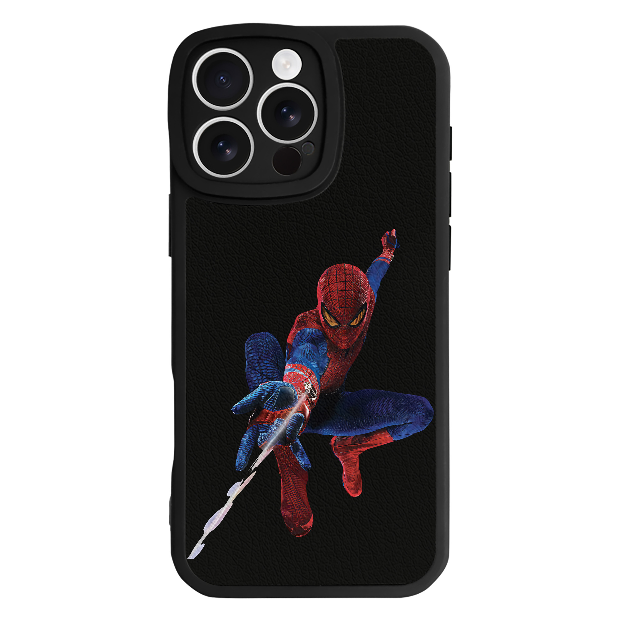 （画像用） Spider Man スパイダーマン 【iPhone 16シリーズ対応】シリコンスマホケース（レザー調） 材質：シリコン